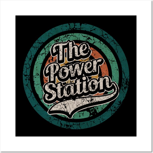 The Power Station // Retro Circle Crack Vintage Wall Art by People Mask